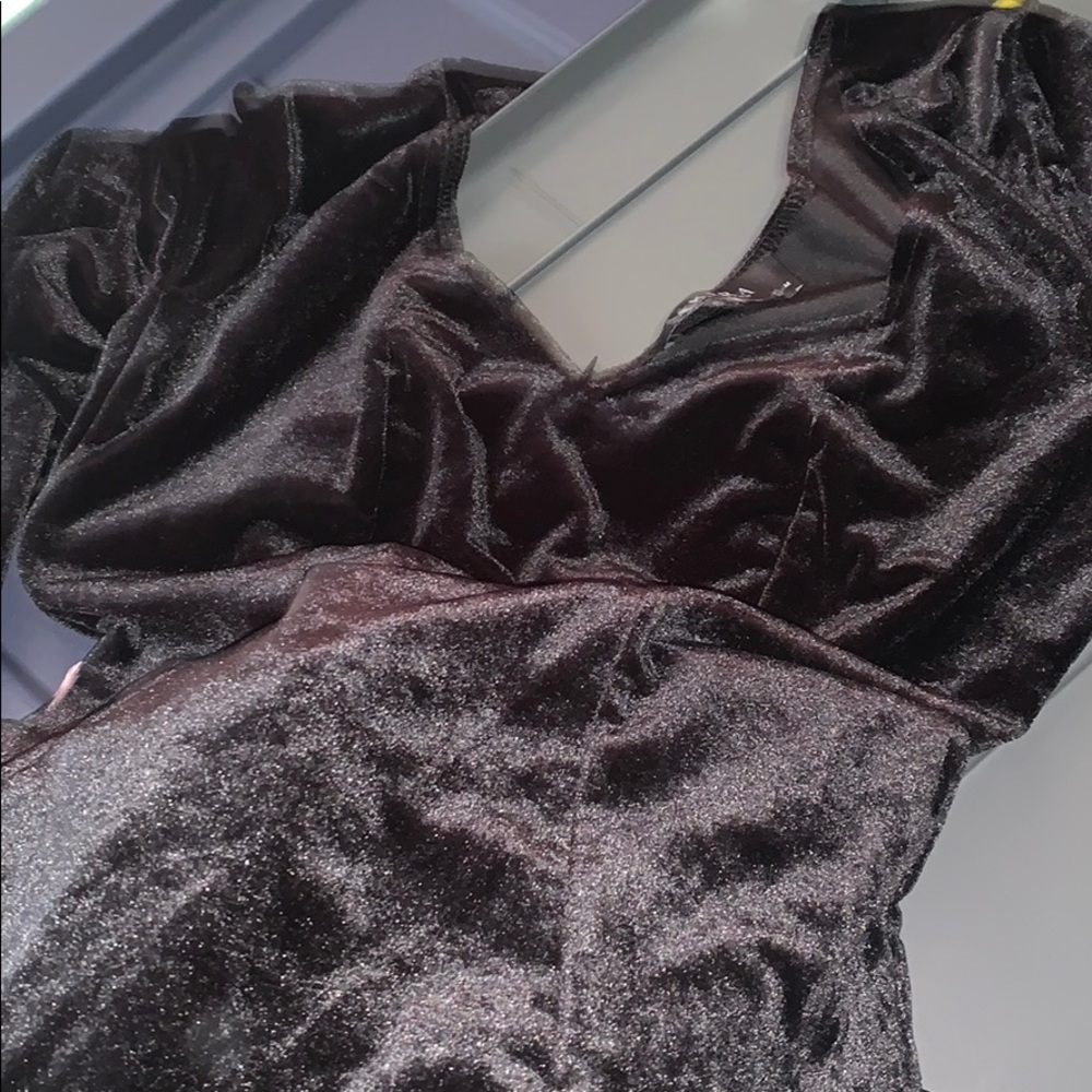 Akira black dress with sexy split